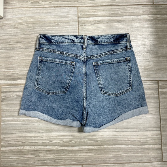Wild Fable High Rise Acid Wash Cotton Denim Blue Jean Shorts- Size 6 - Picture 2 of 8